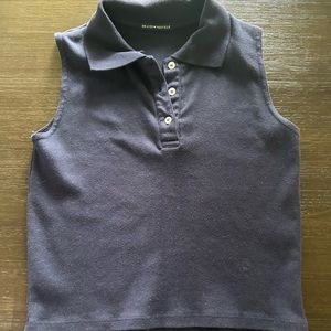 button up cropped tank